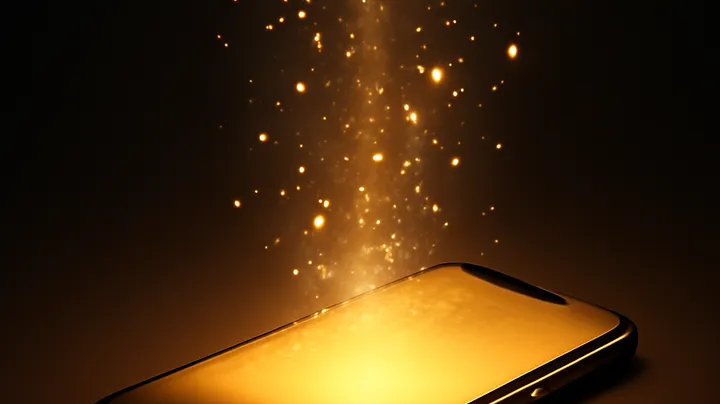 9999K COM Modern phone with glowing screen